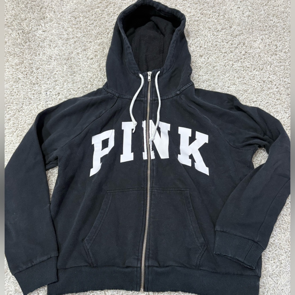 Victoria's Secret Black Hoodie with White Print